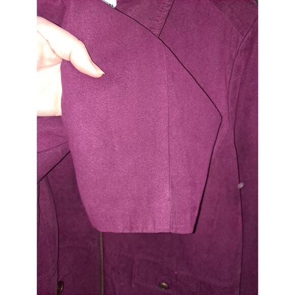 Studio Works Maroon Faux Suede Full Zip Lightweight Jacket Size 20W - Picture 5 of 6